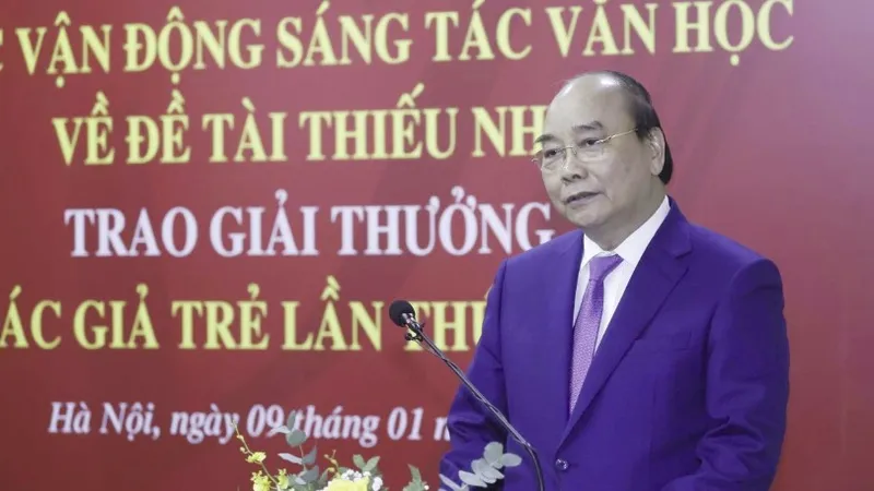 Chủ tịch nước Nguyễn Xuân Phúc phát biểu tại buổi lễ