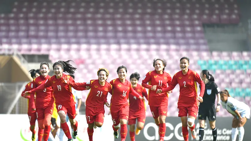 Các cô gái vàng của bóng đá Việt Nam đã biến giấc mơ World Cup thành hiện thực. Ảnh: P.NGUYỄN