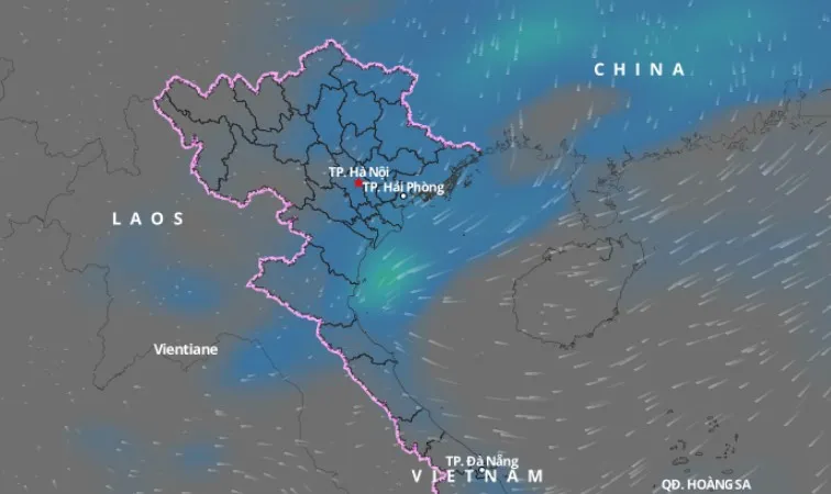 Trong ngày và đêm 13-2, Bắc Bộ có mưa, mưa rào và có nơi có dông, cục bộ có mưa vừa, mưa to. Ảnh: vndms