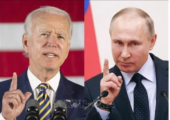 Tổng thống Nga Vladimir Putin và Tổng thống Mỹ Joe Biden. Ảnh: AFP/TTXVN