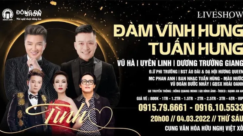 Quốc Bảo, Đàm Vĩnh Hưng, Tuấn Hưng tổ chức đêm nhạc 