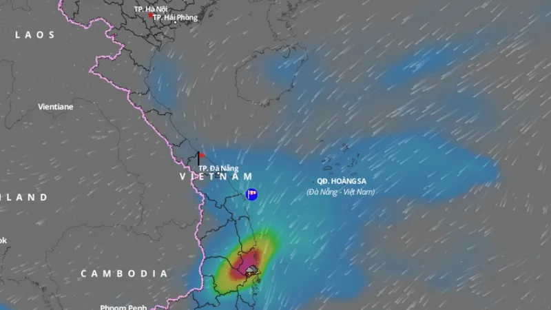 Từ ngày 4 đến 6-4, khu vực từ Thừa Thiên- Huế đến Khánh Hòa và phía Đông Tây Nguyên có mưa vừa, mưa to, có nơi mưa rất to và dông. Ảnh: vndms