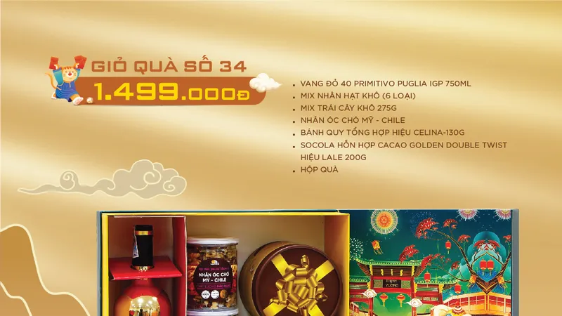 Đa dạng hình thức giỏ quà Tết tại hệ thống bán lẻ SATRA