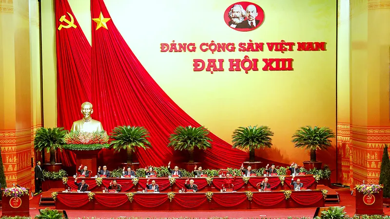 Quang cảnh Đại hội Đảng toàn quốc lần thứ XIII. Ảnh: VIẾT CHUNG