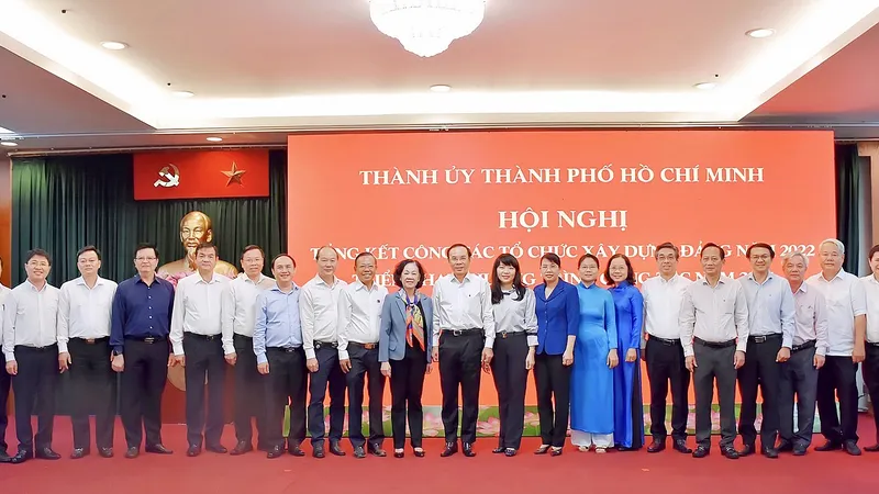 Các đại biểu tại Hội nghị tổng kết công tác xây dựng Đảng năm 2022 của Thành ủy TPHCM. Ảnh: VIỆT DŨNG