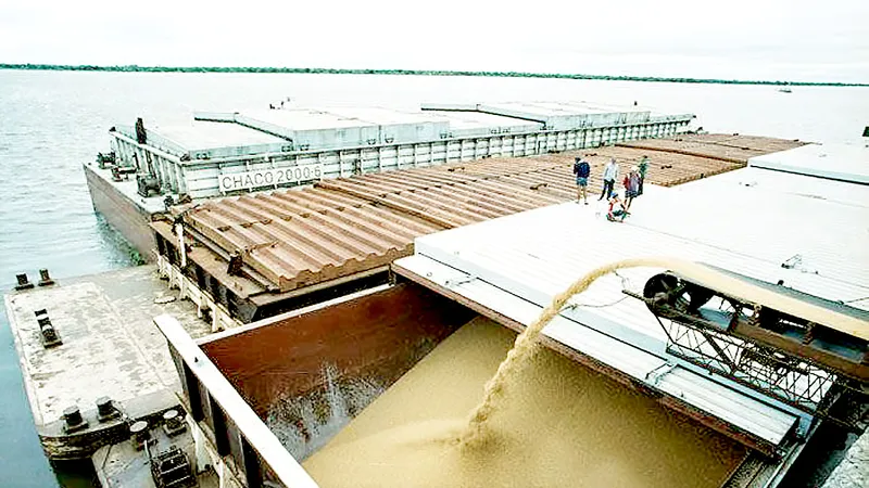 Lúa mì tại Argentina được chuyển lên tàu xuất khẩu