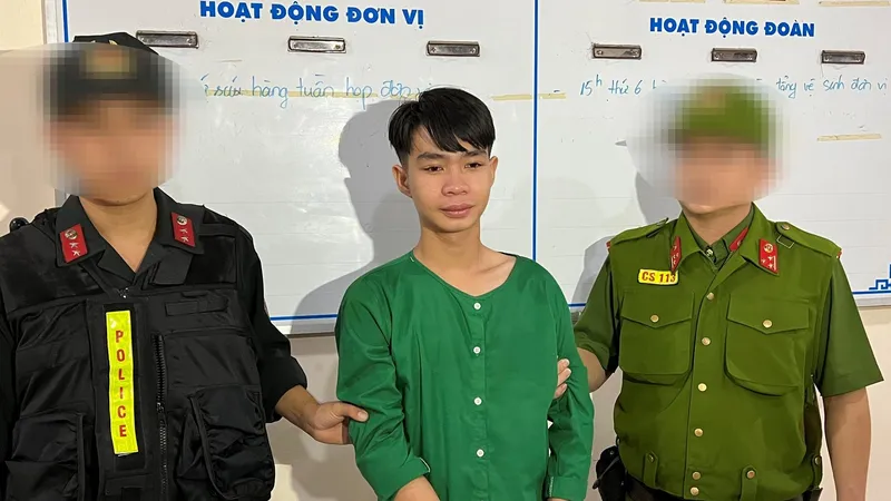Đối tượng Trung bị bắt giữ. Ảnh: Công an cung cấp
