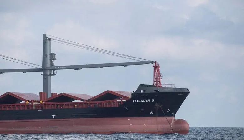 Tàu hàng thương mại đầu tiên từ Istanbul tới Ukraine dưới Sáng kiến Ngũ cốc Biển Đen. Ảnh: REUTES