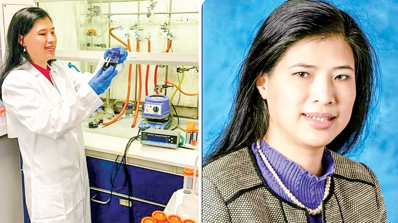 Giáo sư Nguyễn Thị Kim Thanh giữa đời thường và khi làm việc tại UCL. Ảnh: UK in Vietnam