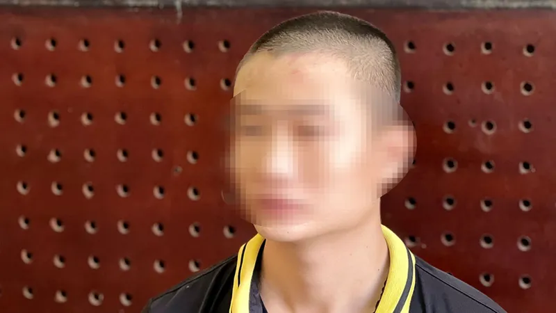 Bị can Nguyễn Chí Tâm tại cơ quan công an. Ảnh: CTV