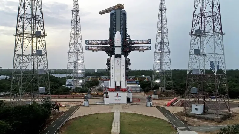 Tàu vũ trụ Chandrayaan-3 tại bệ phóng