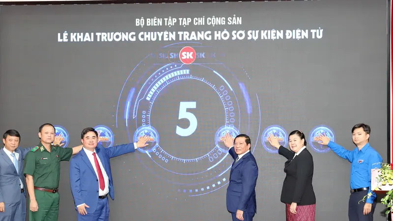 Nhấn nút khai trương chuyên trang Hồ sơ sự kiện điện tử