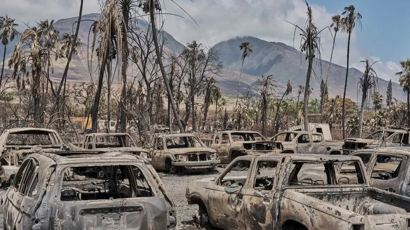 Những vụ cháy rừng tại Hawaii gây thiệt hại nặng nề về người và tài sản. Ảnh: New York Times