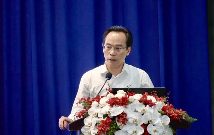 Thứ trưởng Hoàng Minh Sơn phát biểu kết luận hội nghị. Ảnh: Bộ GD-ĐT