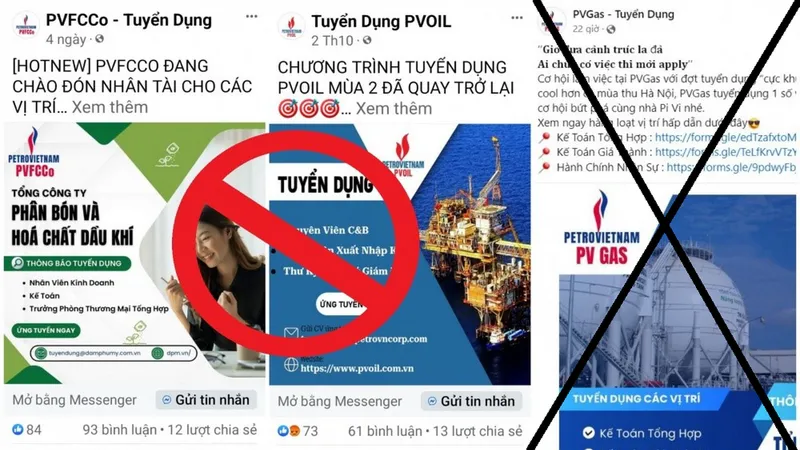 Các fanpage tuyển dụng giả mạo tràn lan trên Facebook 