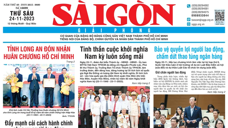 Sài Gòn Giải Phóng - ngày 24/11/2023