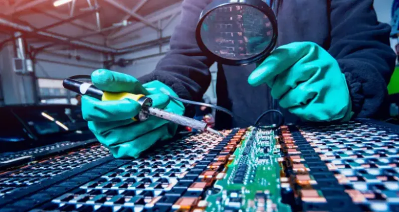 Tái chế pin lithium-ion. Ảnh: THE BUZZ EV NEWS