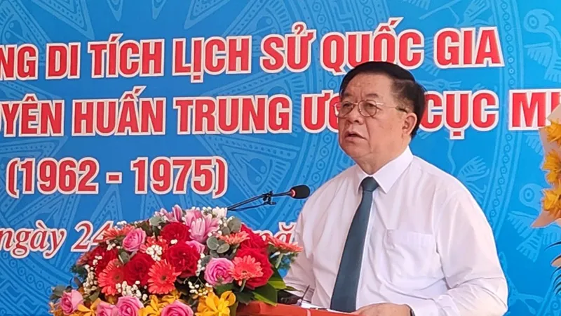 Di tích Ban Tuyên huấn Trung ương Cục miền Nam đón nhận bằng xếp hạng Di tích lịch sử quốc gia