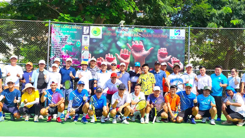 Giải tennis gây quỹ hỗ trợ đồng bào miền Bắc đang gặp khó khăn do bão số 3