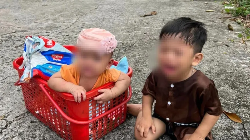 Hai cháu bé nghi bị bỏ rơi tại Phú Quốc
