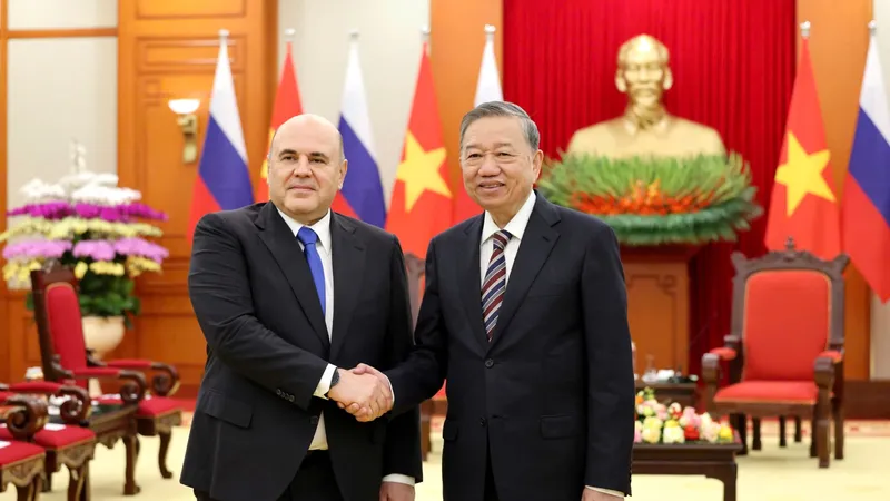 Tổng Bí thư Tô Lâm tiếp Thủ tướng Liên bang Nga Mikhail Mishustin
