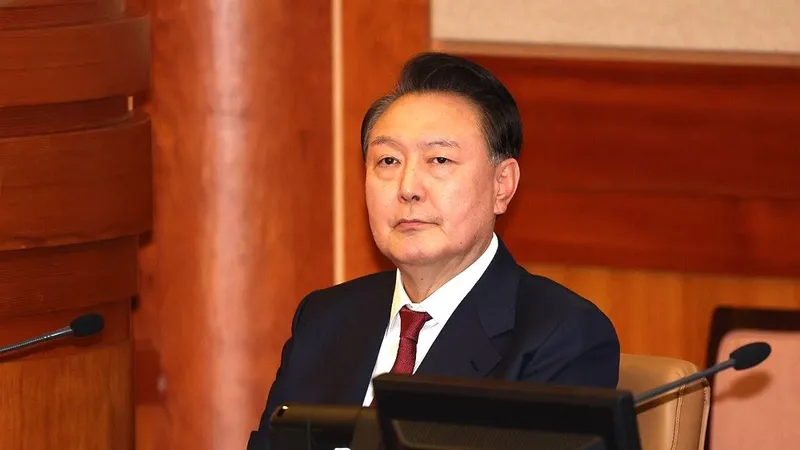 Tổng thống Yoon Suk Yeol tại Tòa án Hiến pháp Hàn Quốc. Ảnh: YONHAP