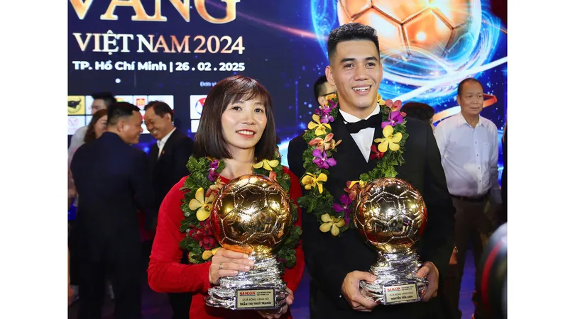Tiến Linh, Thùy Trang, Thịnh Phát đoạt Quả bóng Vàng Việt Nam 2024