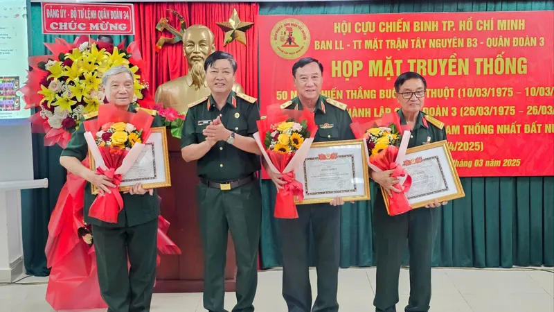 TPHCM họp mặt Ban Liên lạc Mặt trận Tây Nguyên - Quân đoàn 3 