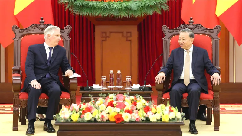 Tổng Bí thư Tô Lâm tiếp Nhà vua Bỉ Philippe