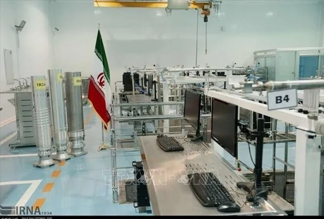 Bên trong cơ sở hạt nhân Natanz của Iran. Ảnh tư liệu: IRNA/TTXVN