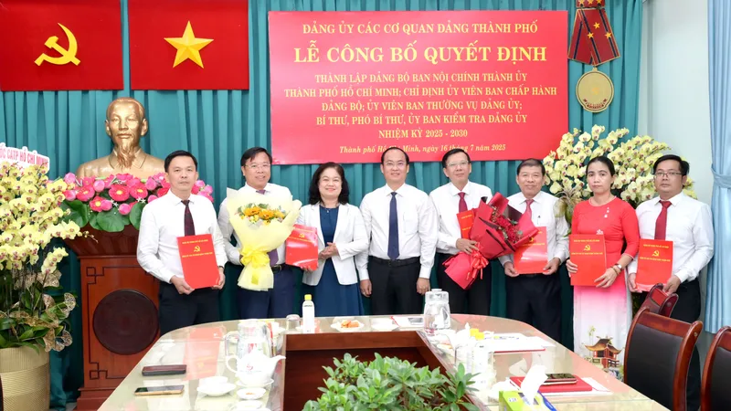 Thành lập Đảng bộ Ban Nội chính Thành ủy TPHCM 