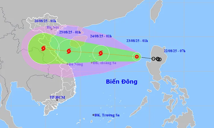 Áp thấp nhiệt đới đã vào Biển Đông, hôm nay thành bão số 5