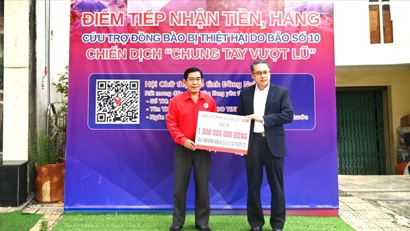 Vedan Việt Nam chung tay hỗ trợ đồng bào vùng bão lũ 1 tỷ đồng