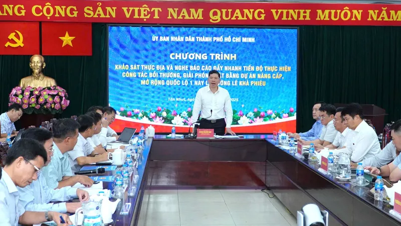 TPHCM đẩy nhanh giải phóng mặt bằng dự án nâng cấp, mở rộng quốc lộ 1