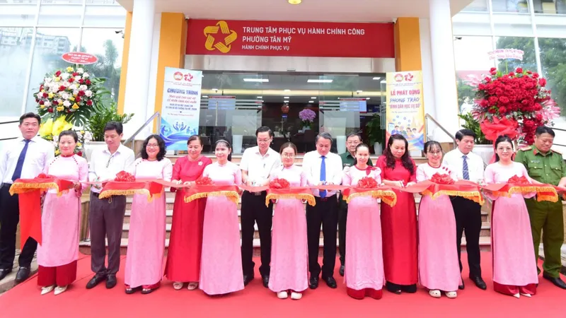 Trung tâm Phục vụ hành chính công phường Tân Mỹ chuyển về địa chỉ mới