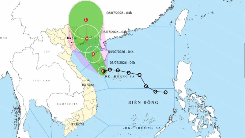 Bão số 1 hình thành, hướng vào vịnh Bắc bộ