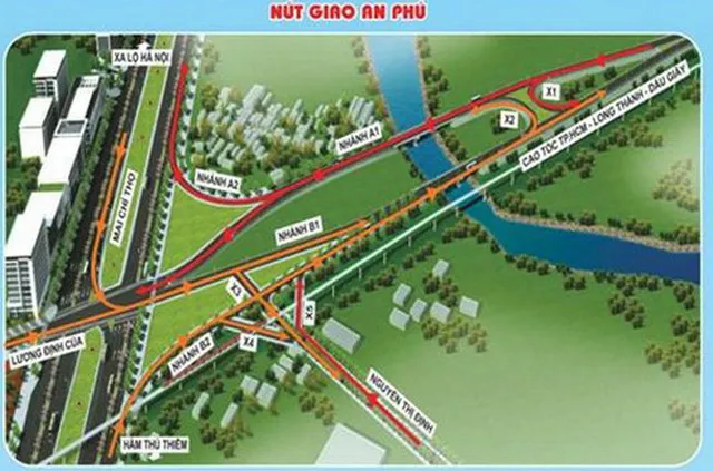 Hơn 1.000 tỷ đồng xây dựng nút giao thông An Phú 