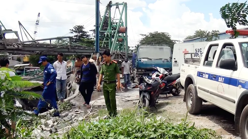 Lực lượng chức năng tại hiện trường
