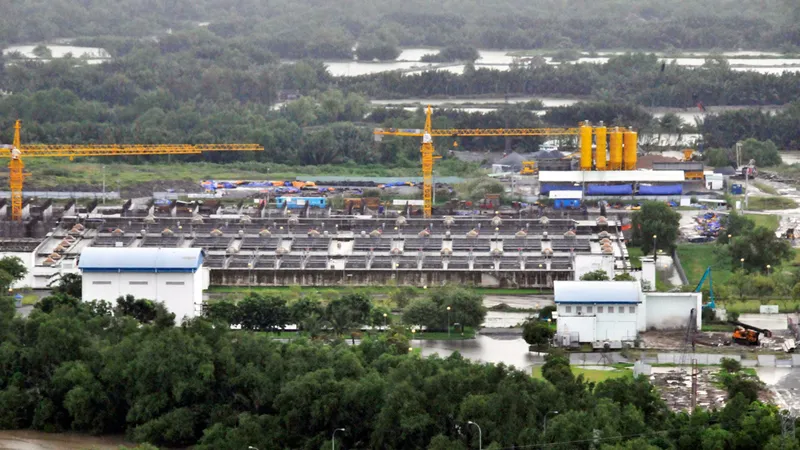 Một góc Nhà máy xử lý nước thải Bình Hưng