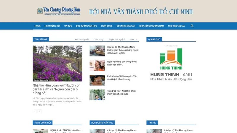 Hội Nhà văn TPHCM giới thiệu website mới