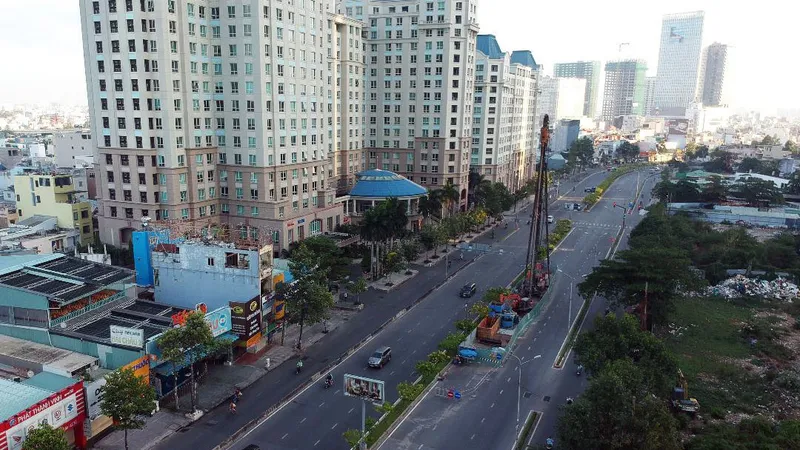 Đẩy nhanh tiến độ thi công đường Nguyễn Hữu Cảnh