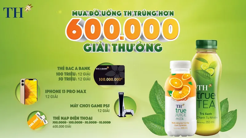 Bật tung hứng khởi ngày hè cùng “cơn lốc” hơn 600.000 quà tặng “cực chất” từ TH