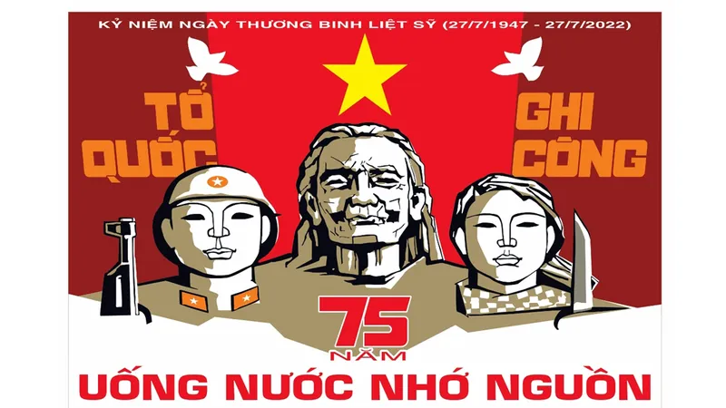 Công bố bộ tranh cổ động tuyên truyền kỷ niệm 75 năm Ngày Thương binh, Liệt sĩ