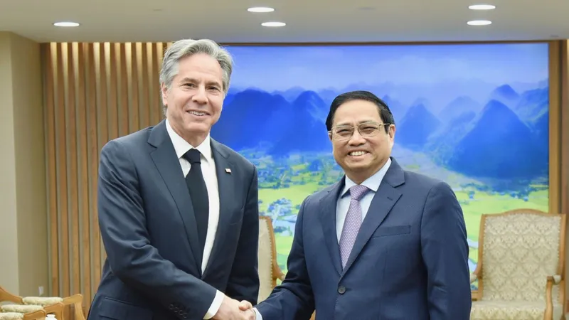  Thủ tướng Phạm Minh Chính tiếp Ngoại trưởng Hoa Kỳ Antony Blinken