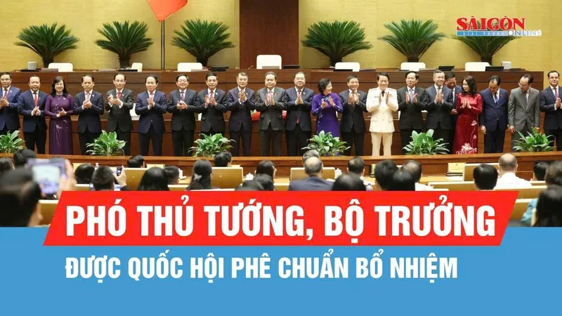Quốc hội phê chuẩn việc bổ nhiệm 6 Phó Thủ tướng, 17 bộ trưởng và thành viên khác của Chính phủ