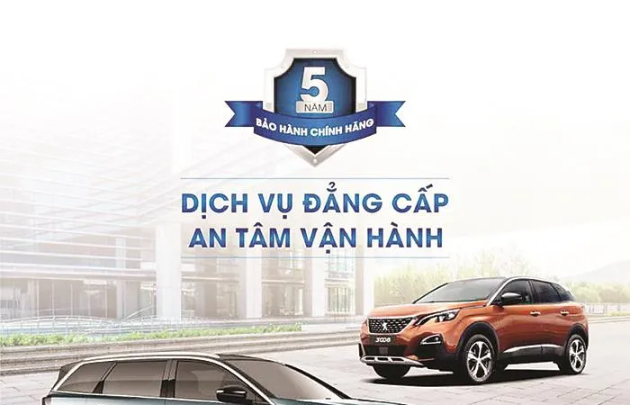 Mua xe Peugeot 5008, 3008 hưởng chế độ bảo hành 5 năm chính hãng