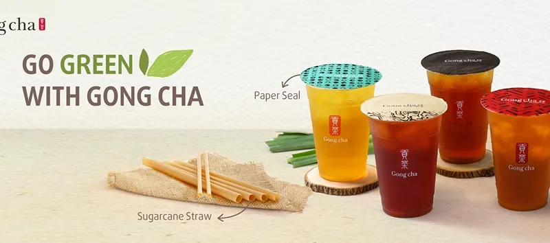Gong Cha Việt Nam chuyển sang dùng ống hút từ bã mía