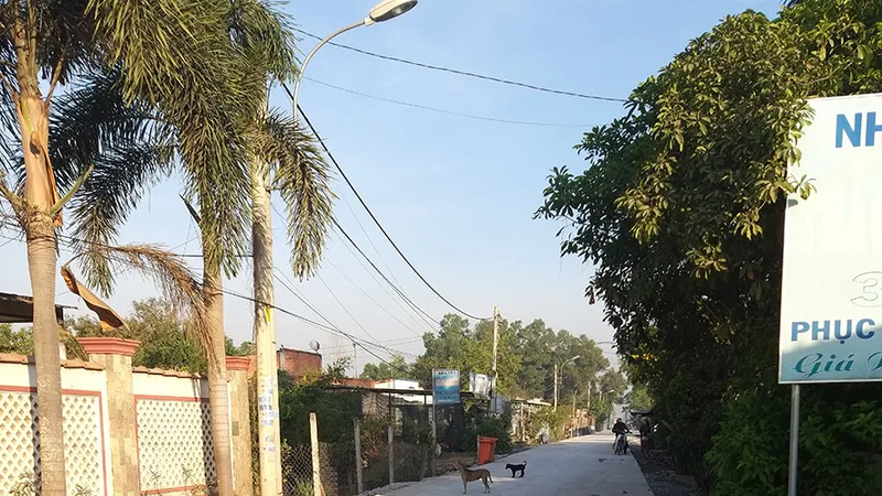 Con đường mới ở xã Trung Lập Thượng