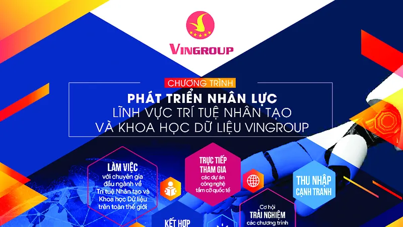 Chương trình Phát triển nhân lực lĩnh vực Trí tuệ nhân tạo và Khoa học dữ liệu Vingroup bắt đầu nhận hồ sơ ứng tuyển từ ngày 21-8-2020