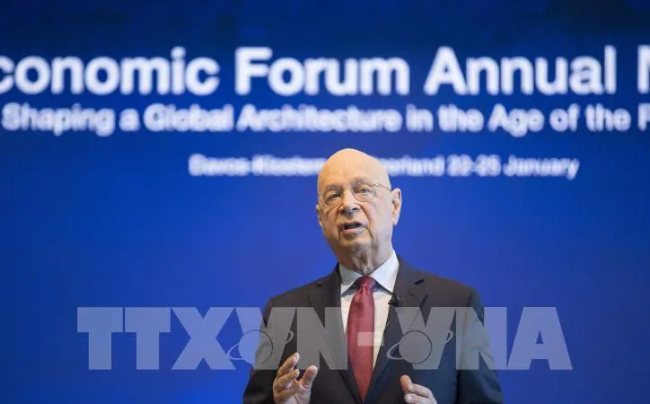 Ông Klaus Schwab, Chủ tịch điều hành Diễn đàn Kinh tế thế giới (WEF). Ảnh: THX/TTXVN